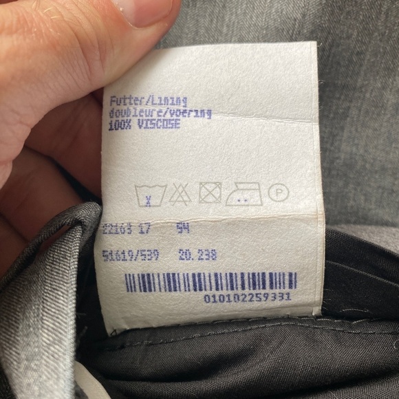 Balmier Fashion Men's‎ Silver/Gray Wool/Silk Blend Dress Pant - Picture 8 of 15